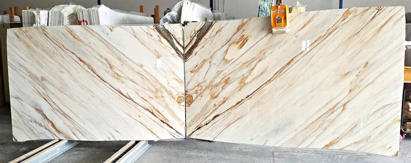 Calacatta Gold marble kitchen countertop slabs, Los Angeles